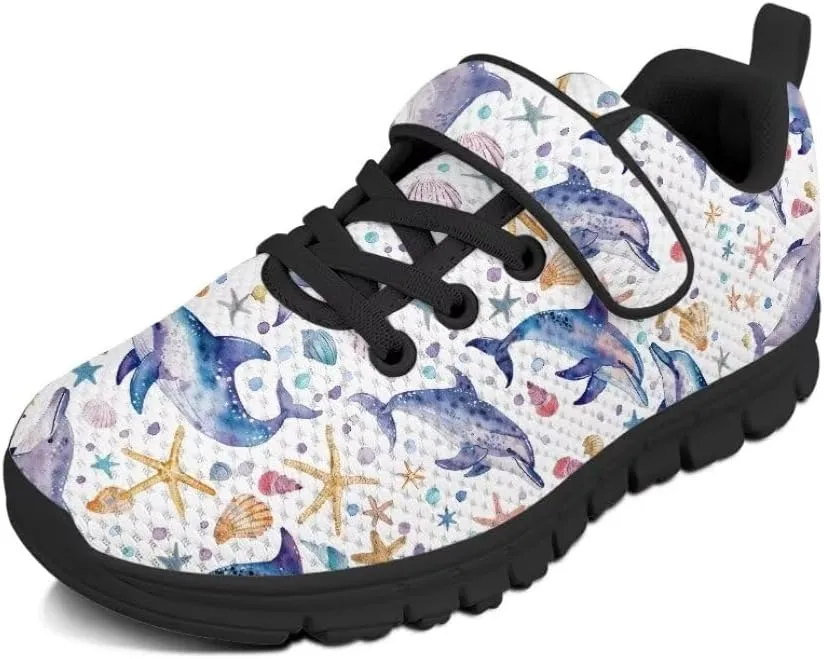 Unisex-Child Sneakers Hook and Loop Hiking Running Shoes with One Strap Toddler Lightweight Running Sneakers