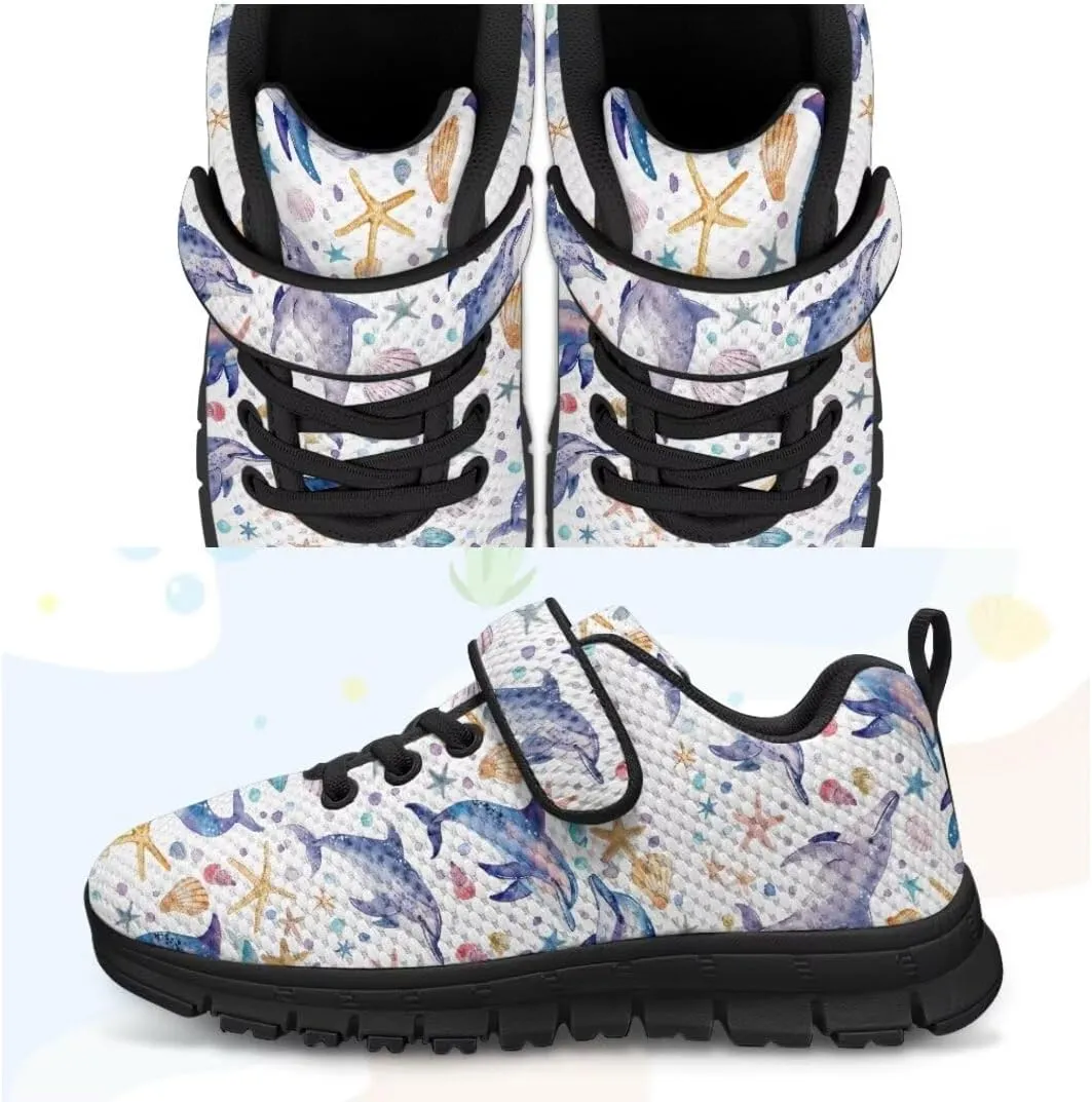 Unisex-Child Sneakers Hook and Loop Hiking Running Shoes with One Strap Toddler Lightweight Running Sneakers