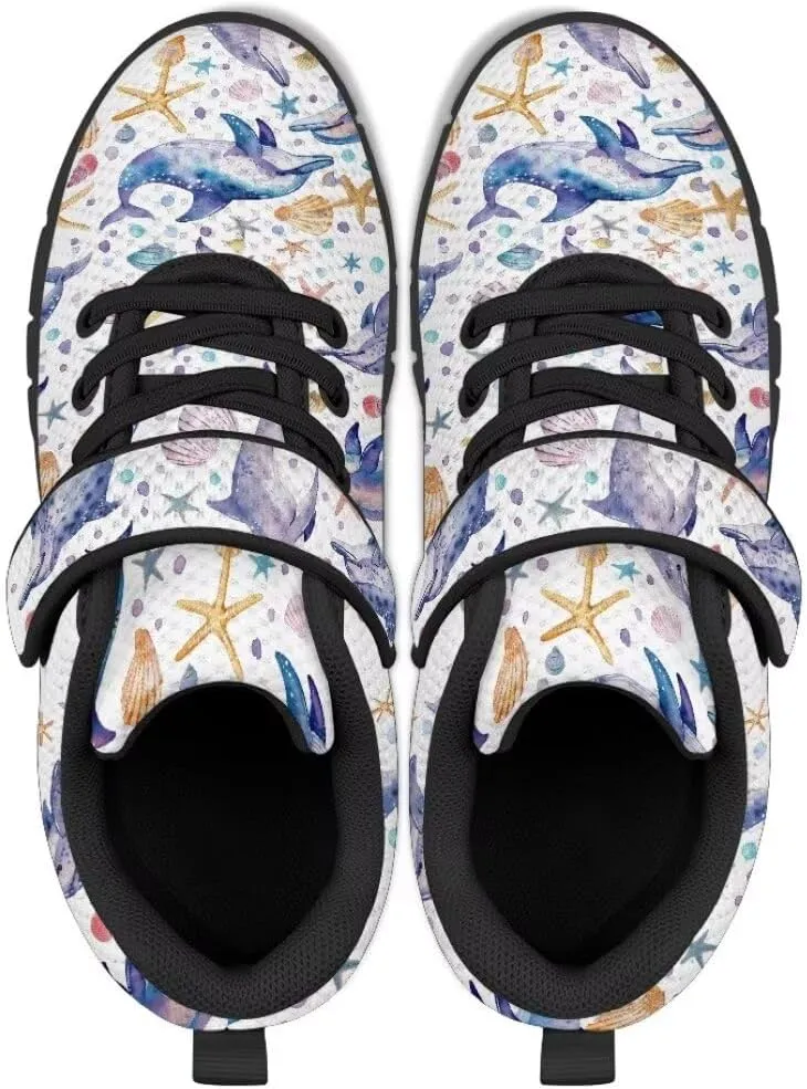 Unisex-Child Sneakers Hook and Loop Hiking Running Shoes with One Strap Toddler Lightweight Running Sneakers