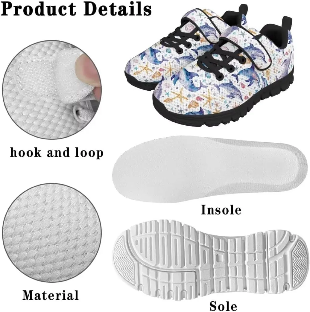Unisex-Child Sneakers Hook and Loop Hiking Running Shoes with One Strap Toddler Lightweight Running Sneakers
