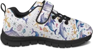 Unisex-Child Sneakers Hook and Loop Hiking Running Shoes with One Strap Toddler Lightweight Running Sneakers