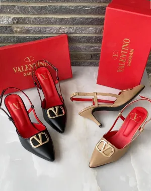 VALENTINO V-Logo Slingback Pump Heels