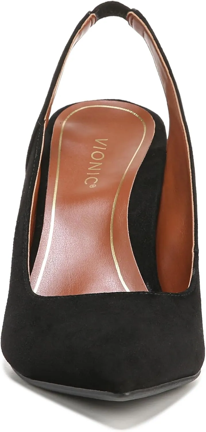 Vionic Women's Zinnia Adalena Dress Pump- Supportive Ladies Dress Back-Strap Heels That Include Three-Zone Comfort with Orthotic Insole Arch Support, Medium Fit Shoes for Women, Sizes 5-11