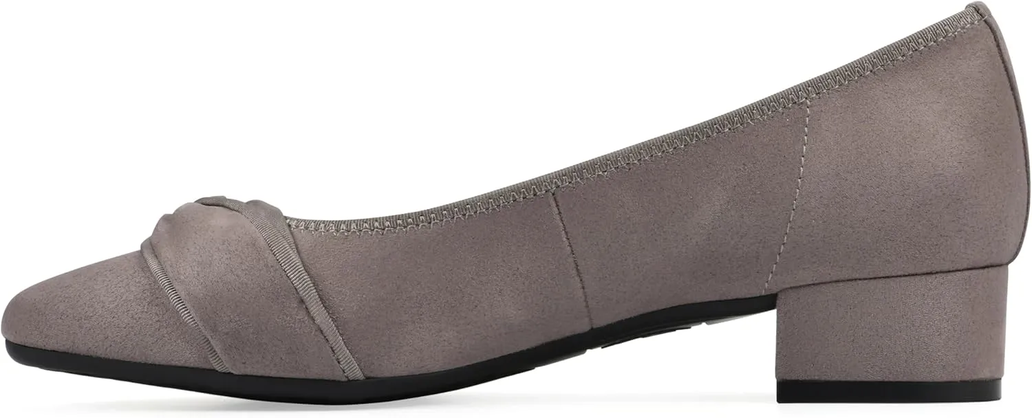 WHITE MOUNTAIN Women's Bordeaux Dressy Crisscross Block Heel