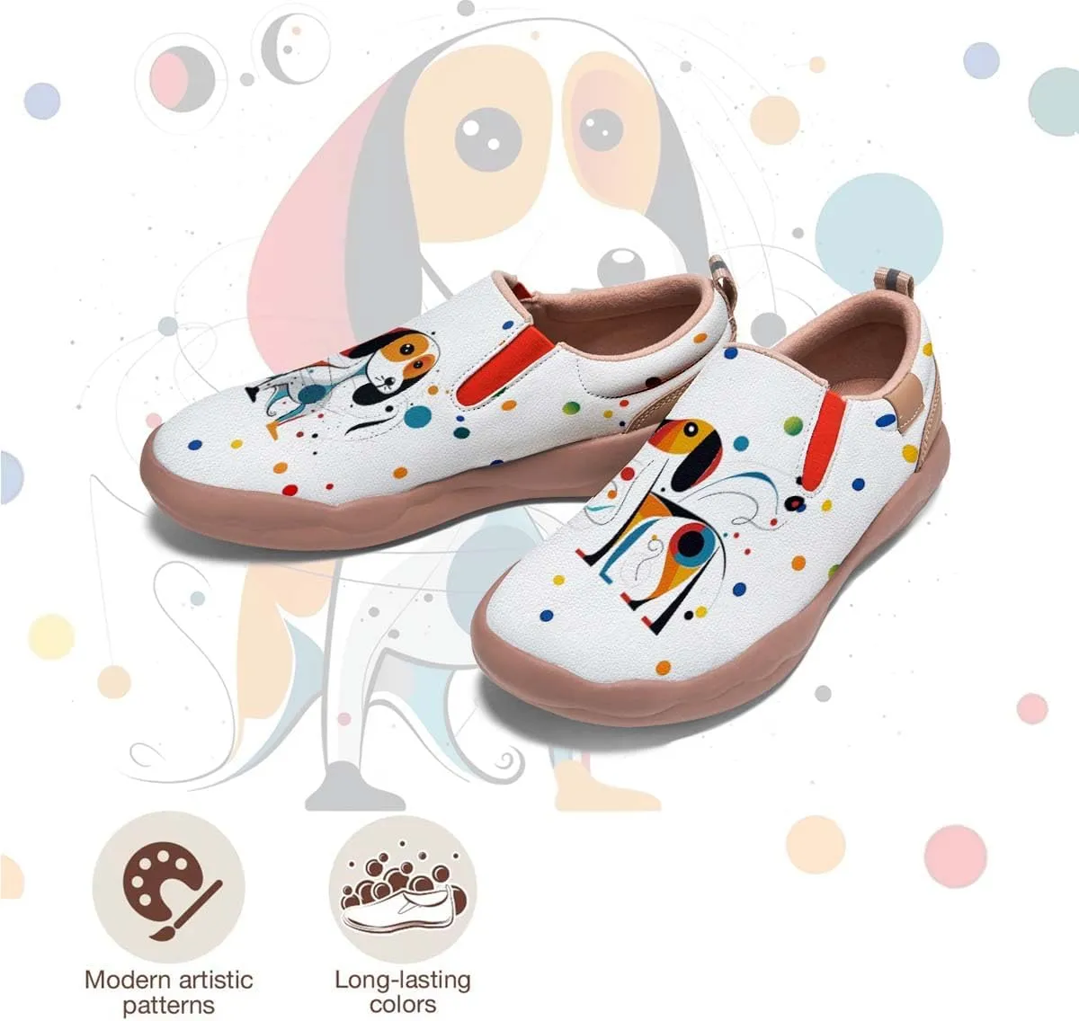 Womens Loafers Comfortable Travel Shoes Slip Ons Walking Lightweight Ladies Cartoon Animal Painted Sneaker