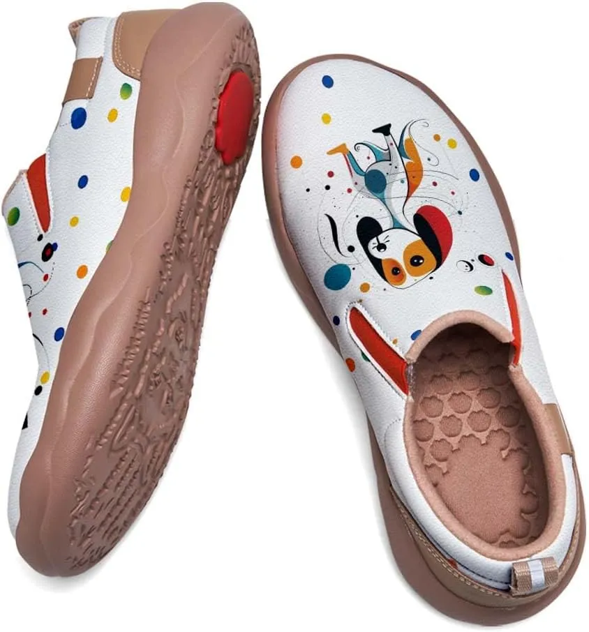 Womens Loafers Comfortable Travel Shoes Slip Ons Walking Lightweight Ladies Cartoon Animal Painted Sneaker