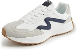 Women's Platform Retro Style Sneakers - Lace-up Classic Fashion Stylish Tennis Running Walking Shoes