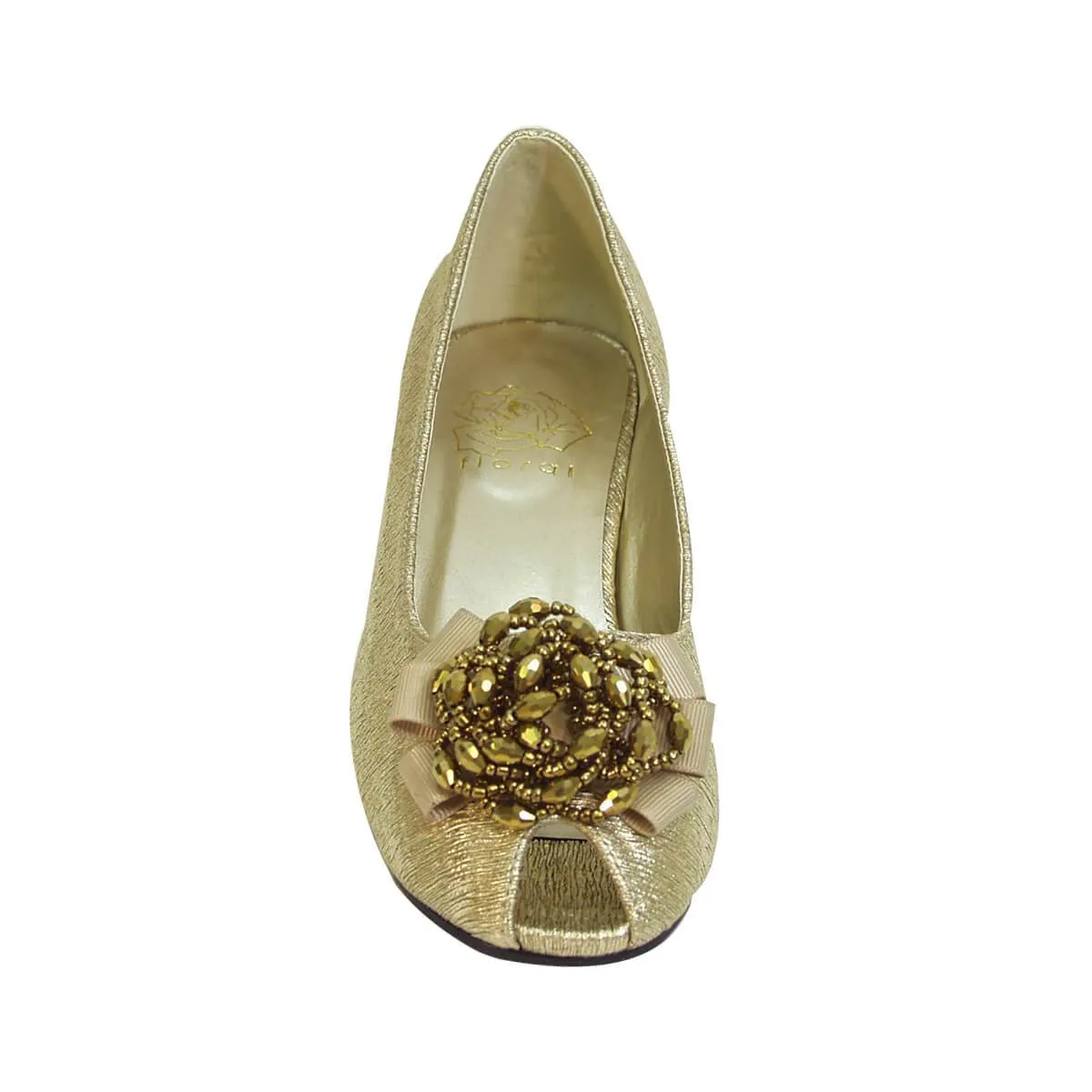 Women's Wide Width Peep Toe Dress Pumps BDF 849