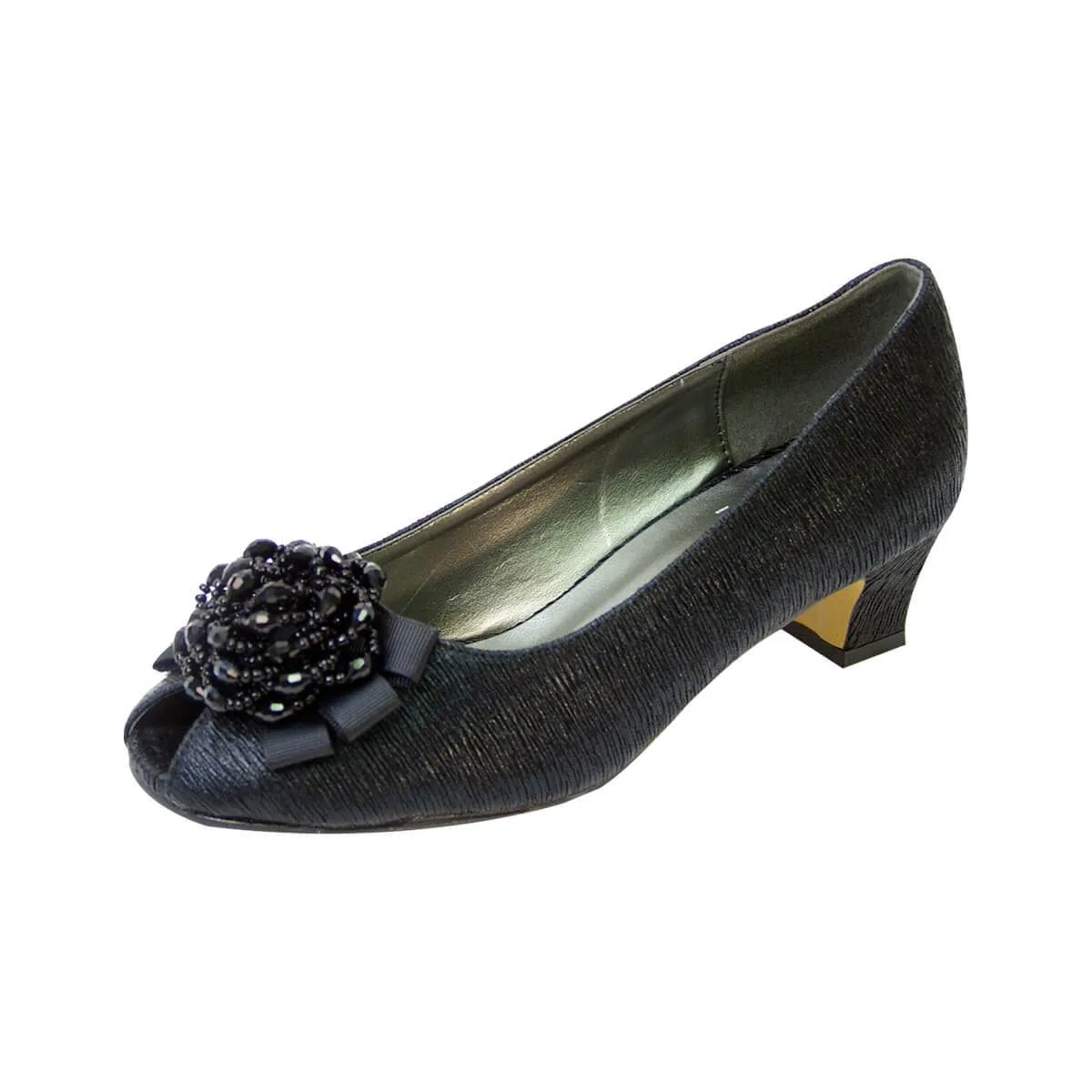 Women's Wide Width Peep Toe Dress Pumps BDF 849
