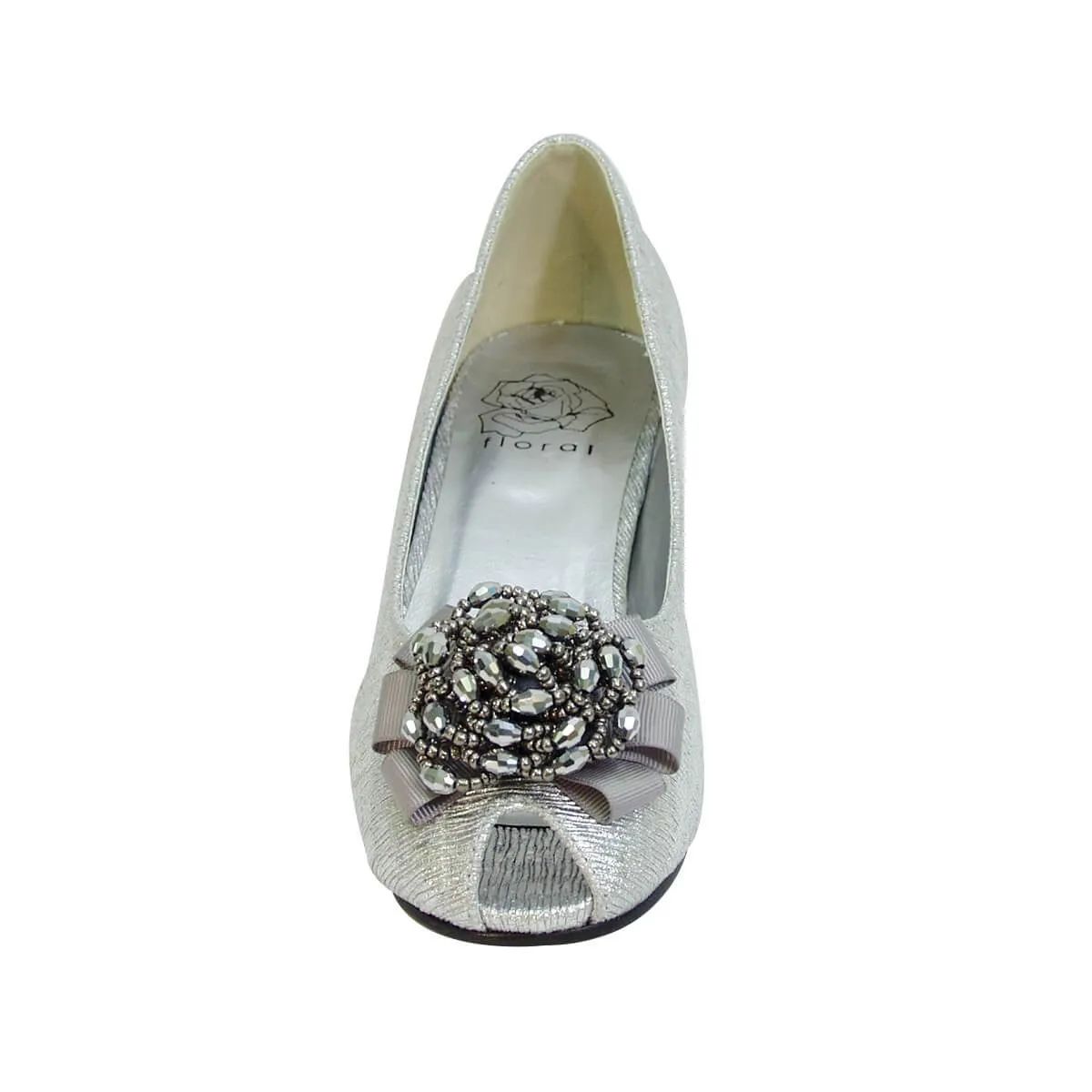 Women's Wide Width Peep Toe Dress Pumps BDF 849