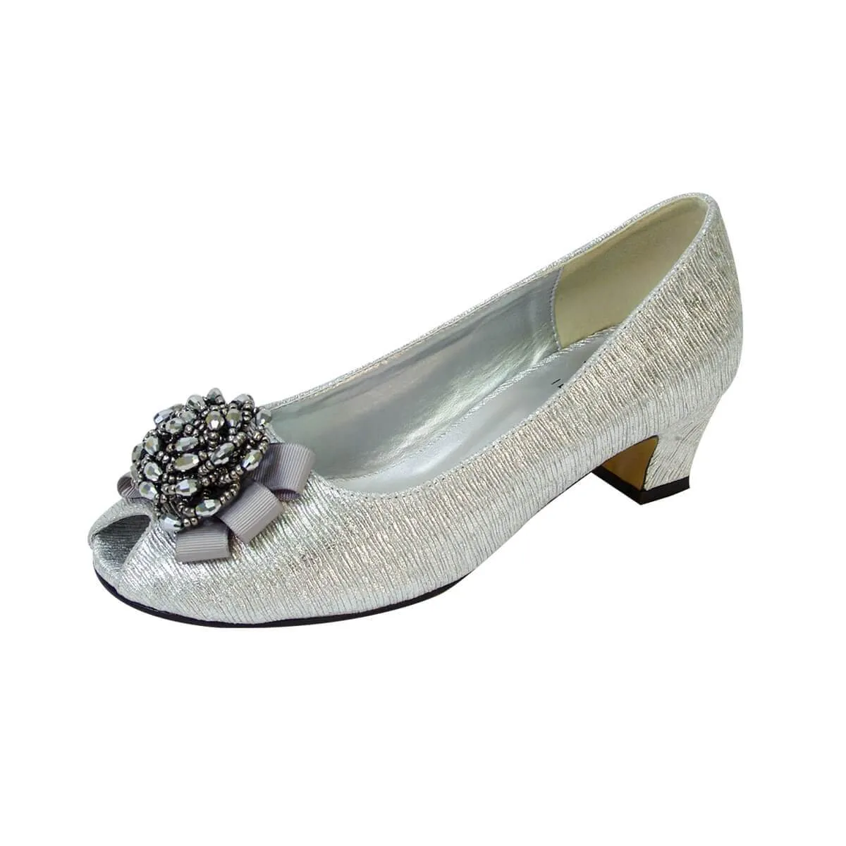 Women's Wide Width Peep Toe Dress Pumps BDF 849
