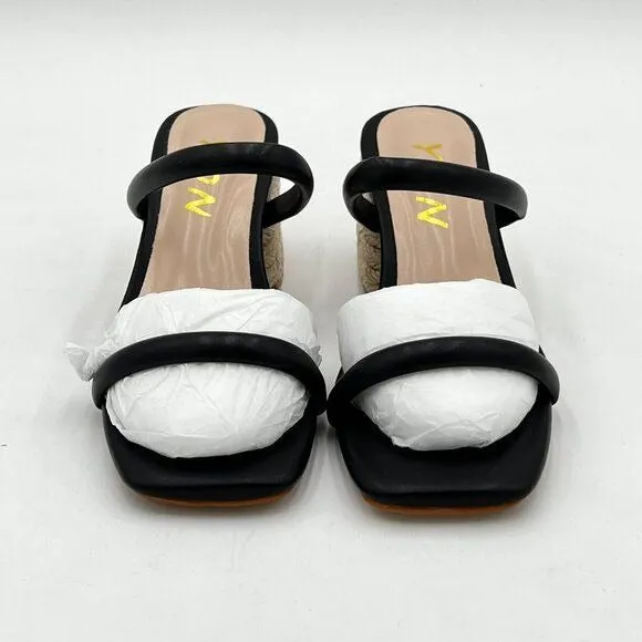 YDN Women Fashion Open Toe Sandals Chunky Low Heel Slippers Pump Date Shoes