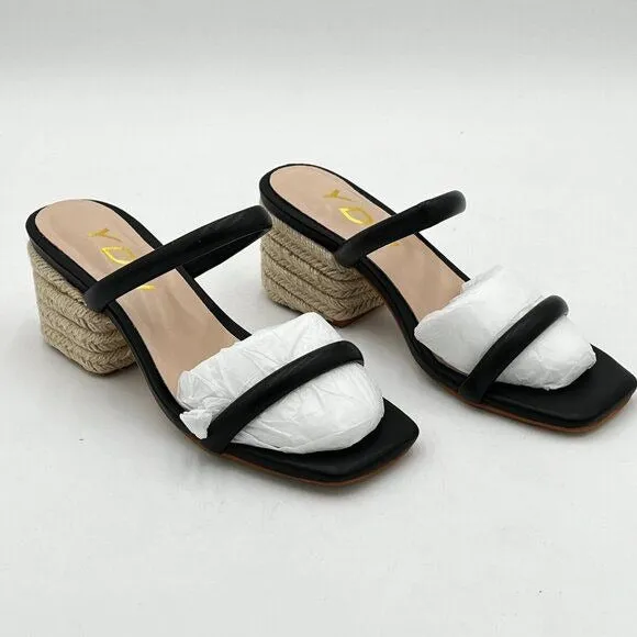 YDN Women Fashion Open Toe Sandals Chunky Low Heel Slippers Pump Date Shoes
