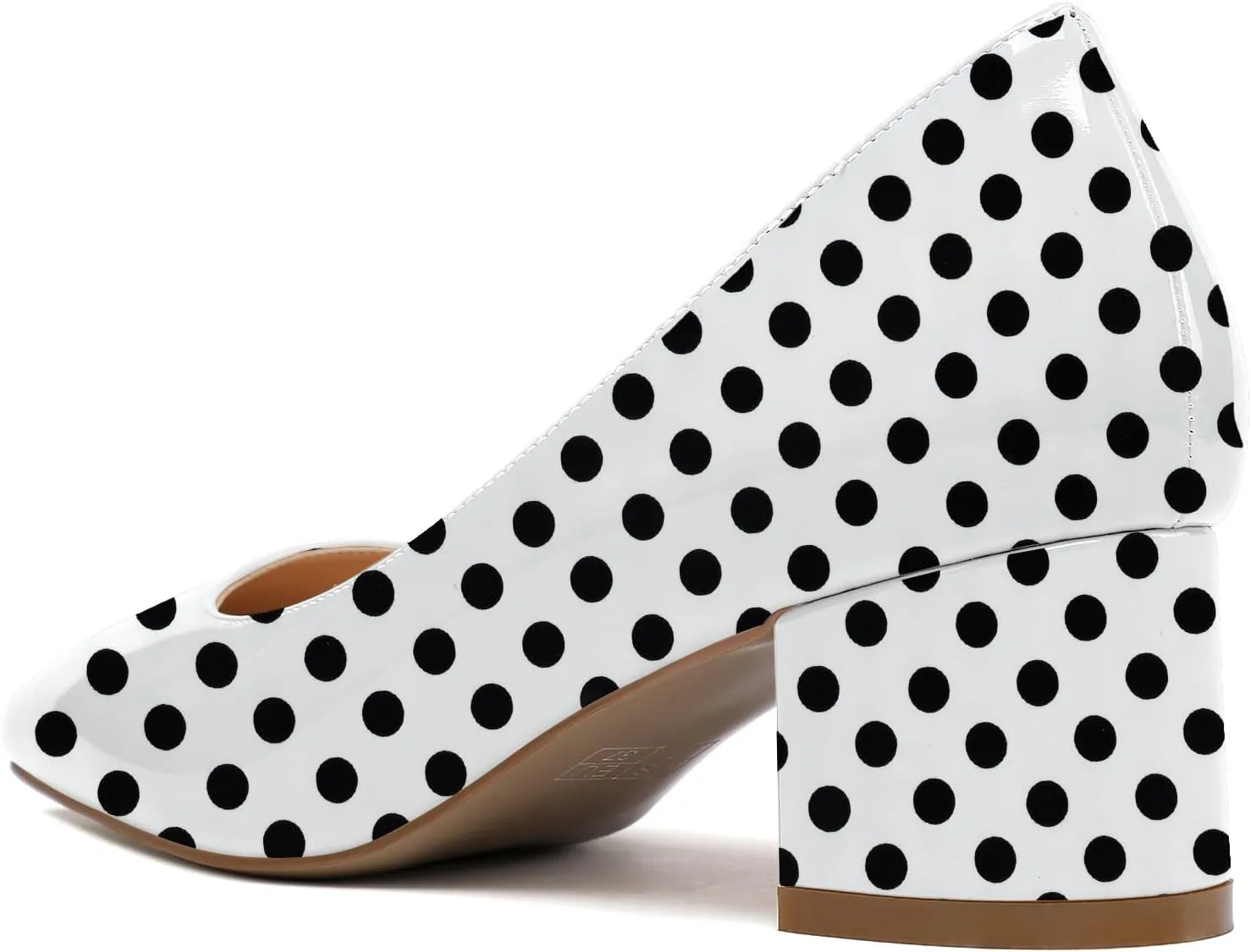 YODEKS Women's Low Block Chunky Heel Pumps Square Toe Slip on Closed Toe Dress Pump Shoes 2 Inch for Work Office Casual Daily Life Party Ladies Dress