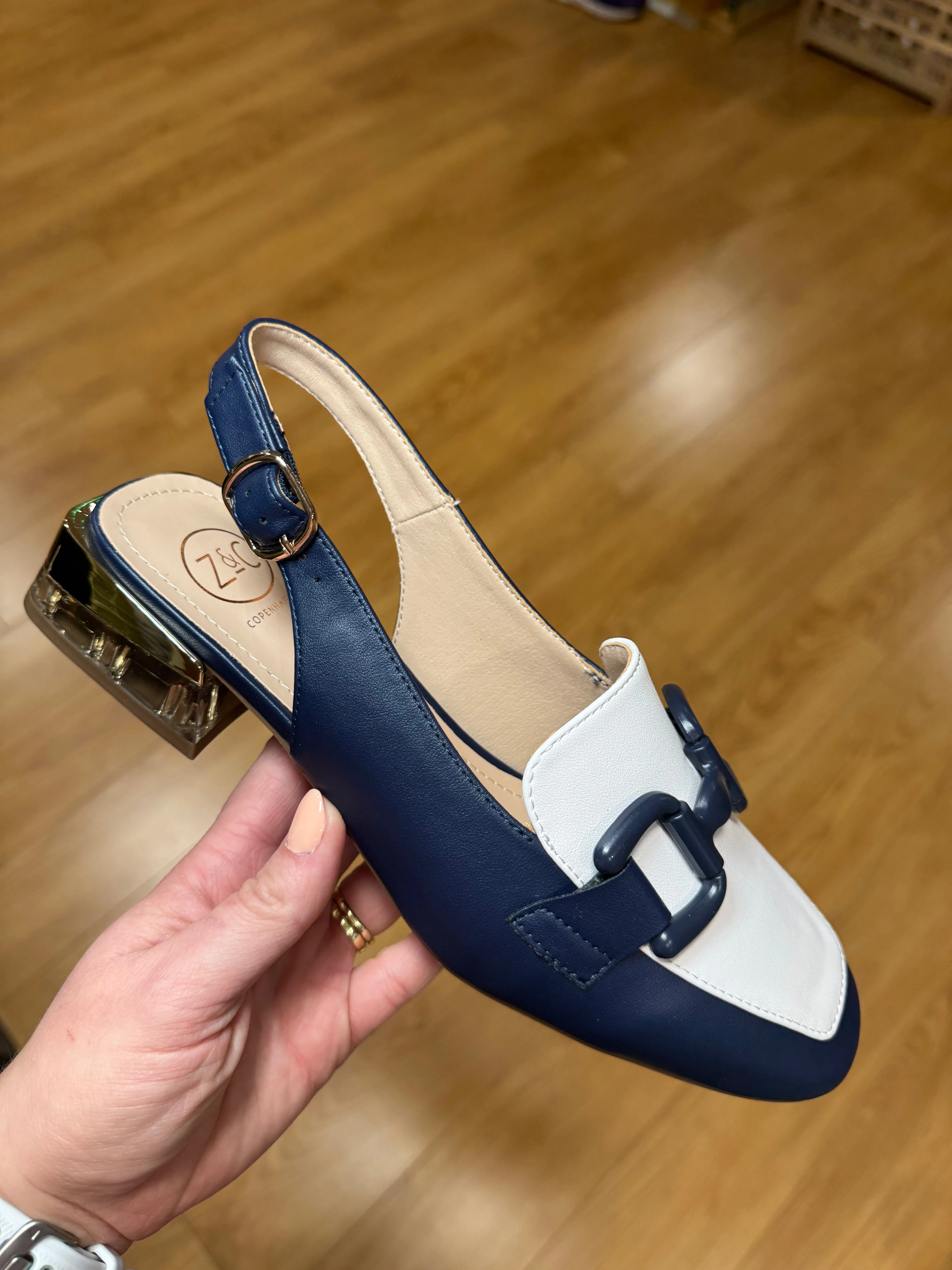 Zanni & Co Diraz Navy Slingback Loafer